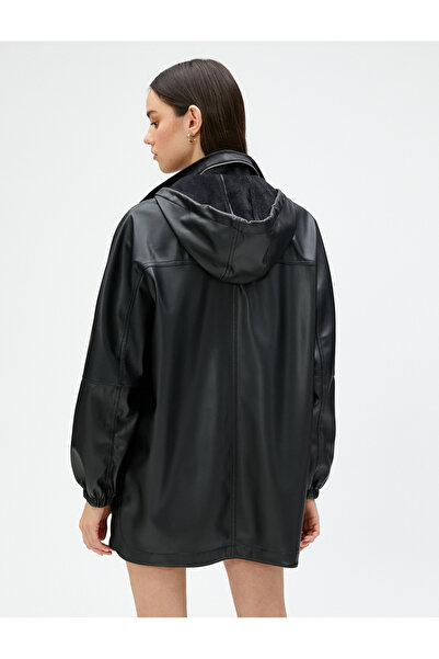 Koton Αδιάβροχο από συνθετικό δέρμα με κρυφή κουκούλα