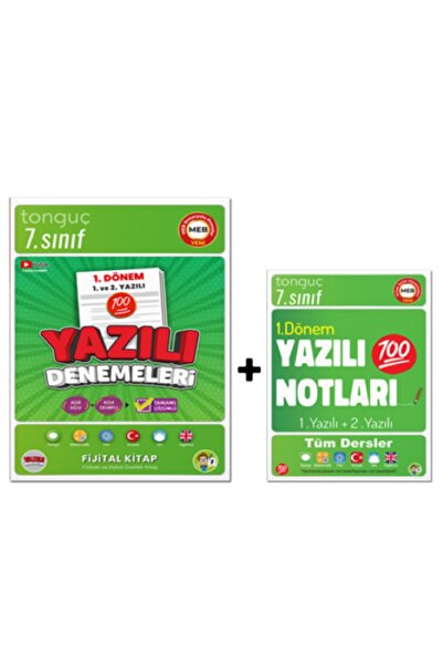 Tonguç Yayınları 7. Sınıf 1. Dönem Yazılı Denemeleri ve Yazılı Notları - Tonguç Yayınları