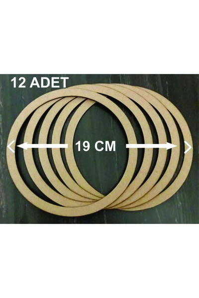 şamaksesuar Ham Mdf Vidasız 19 Cm Çapında ( 12 Adet ) Kasnak Seti Düş Kapanı ...