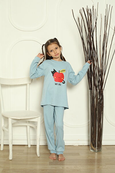 VariaMart Set de pijamale de iarnă din bumbac pieptănat pentru fete