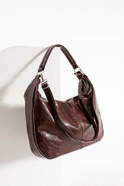 Rosmod Γυναικεία τσάντα ώμου και χεριού Faux Claret Red Casual