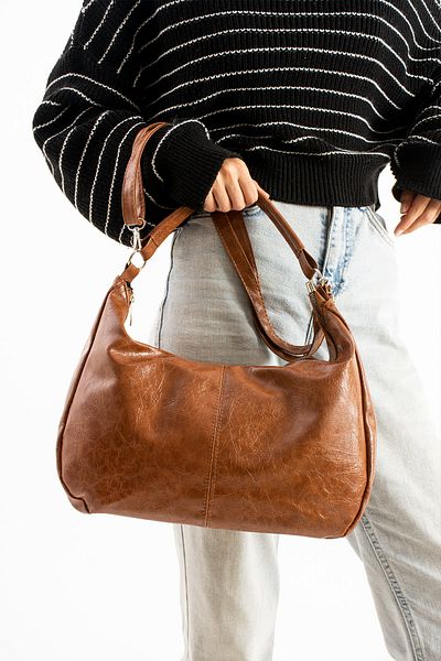 Rosmod Tan Casual Faux γυναικεία τσάντα ώμου