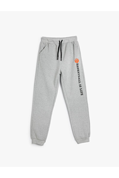 Koton Jogger-Jogginghose, bedruckt mit elastischen Beinen mit Spitzenbund