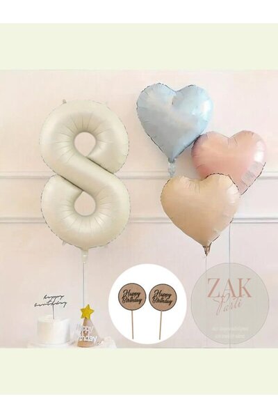 ZEAP مجموعة بالونات على شكل قلب من الساتان باللون الأزرق والوردي لأعياد الميل...