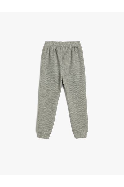 Koton Basic Jogger Sweatpants with Tie Waist Rib Detail
