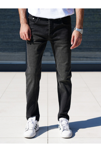 WKM Ανδρικό τζιν τζιν παντελόνι με λεπτή εφαρμογή Lycra Casual