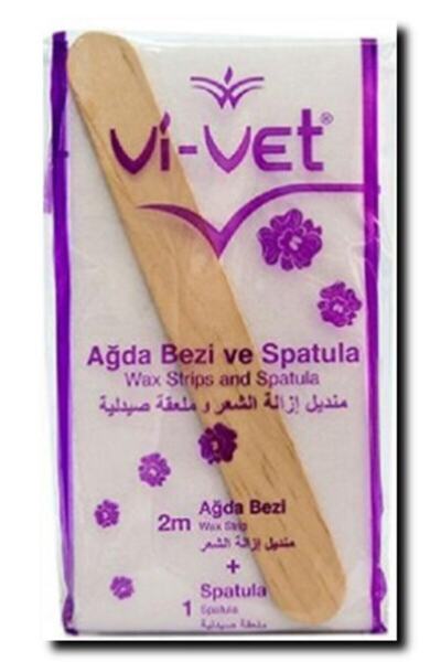 Genel Markalar Vi Vet Ağda Bezi Ve Spatula 2metre Ağda Bezi 1 Adet Spatula 15cm