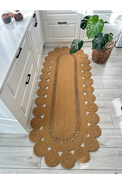 ERSU AHAT HOME DESİGN Jüt Kilim, Paspas, Mutfak Halısı, Banyo Paspası, Kilim,...