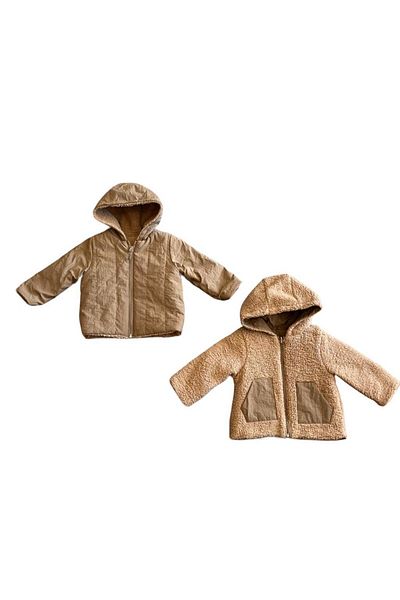 Verscon Baby Girl/Boy Plush Zippered Hooded Coat