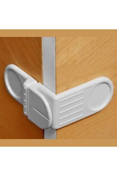 MBB ETİCARET Baby Child Safety Self Adhesive Screwless Corner Cover Lock for Drawer and Cabinet