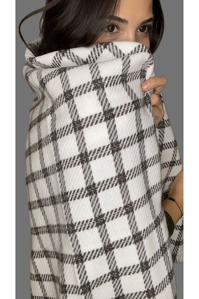 laviyonsa Plaid Thick Winter Wide Scarf & Shawl