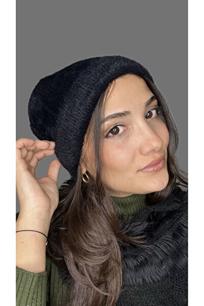 laviyonsa Beretă de iarnă cu barbă de cașmir