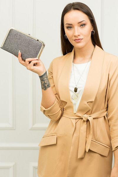 weem bag Τσάντα βραδινού φορέματος Weembag 121 Sand Glitter Small Book |   Μοντέλο μικρού βιβλίου με αστραφτερό