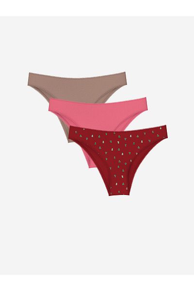 LC Waikiki Lw - New Year's Themed Brazilian Panties 3 Pack