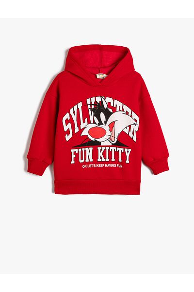 Koton Sylvester Hooded Sweatshirt Licensed Long Sleeve Ribbon