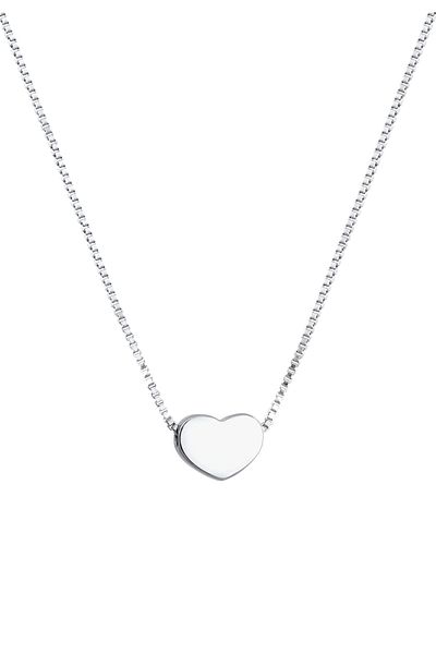 ELLI Halskette Herz Symbol Basic Minimal aus 925 Sterling Silber