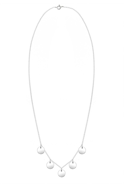 ELLI Náhrdelník Circle Geo Plate Minimal 925 Silver