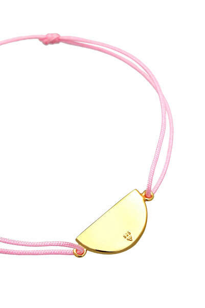 ELLI Detský náramok Melón, viacfarebný nylonový žltý, nastaviteľný, zo striebra 925