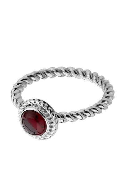Nenalina Ring Granat Geburtsstein Januar 925 Sterling Silber