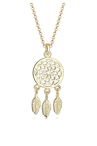 ELLI Necklace Ladies Dreamcatcher Feather Pendant Boho In 925 Sterling Silver