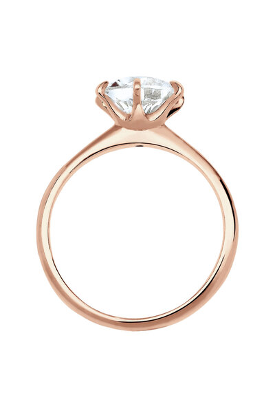 ELLI Dámský zásnubní prsten s krystalem ze sterlingového stříbra 925