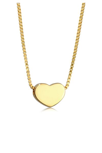 ELLI Necklace Heart Symbol Basic Minimal In 925 Sterling Silver