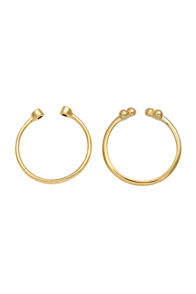 ELLI Dámský prsten s kuličkovým vzorem, otevřený, osazený krystaly, ze sterlingového stříbra 925