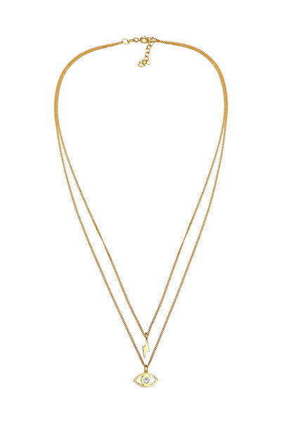 ELLI Dámský náhrdelník s přívěskem s motivem uhrančivého oka a krystaly ze stříbra 925
