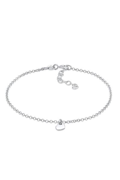 ELLI Bracelet Ladies Heart Love Romantic Pea Necklace Trend Minimal Adjustable In 925 Sterling Silver