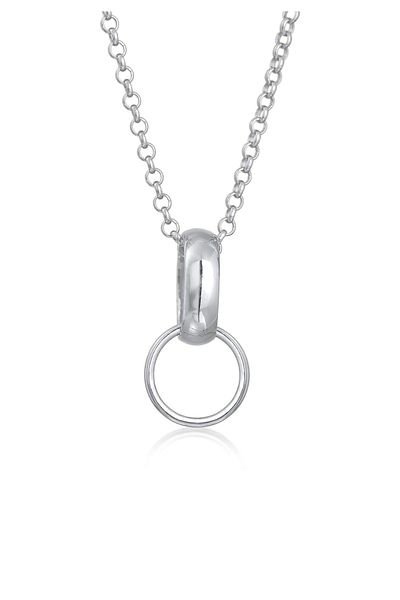 Nenalina Halskette Damen Basic Charm Anhänger aus 925 Sterling Silber