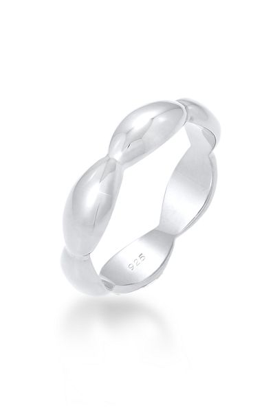 ELLI Inel Femei Band Inel Geo Basic Minimal In Argint Sterling 925 Placat cu Aur