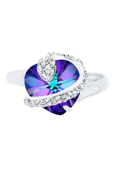 ELLI Ring Damen Herz Kristalle in 925 Sterling Silber