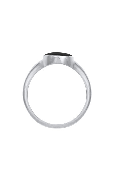 ELLI Dámský pečetní prsten klasický oválný s emailem ze sterlingového stříbra 925, pozlacený