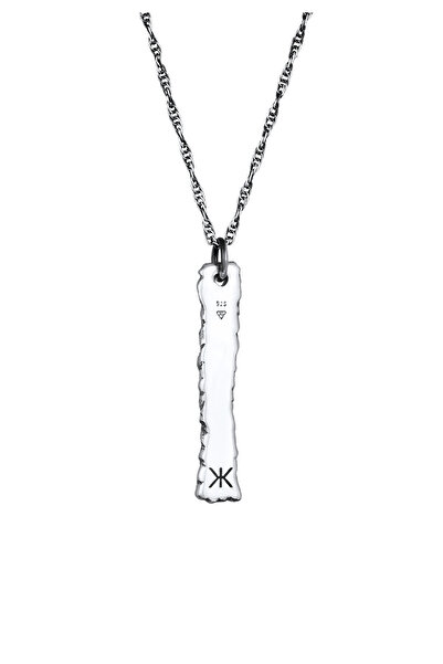 KUZZOI Pánský náhrdelník s přívěskem Mírová tyč ze sterlingového stříbra 925