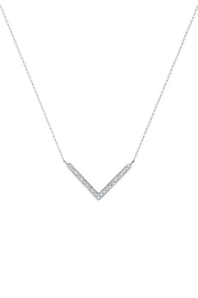 ELLI Halskette V-Kette Crystal 925 stříbrná
