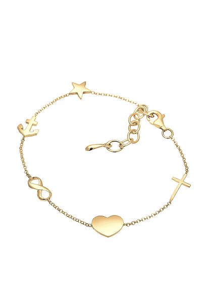 ELLI Bracelet Ladies Cross Heart Infinity Anchor Star In 925 Sterling Silver