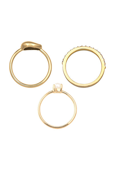 ELLI Dámský prsten ze sterlingového stříbra 925 s mušlemi, sladkovodními kultivovanými perlami a krystaly