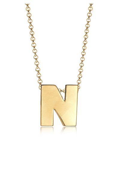 ELLI Necklace Women Letter N Initials Minimal In 925 Sterling Silver