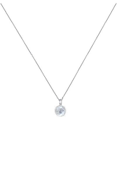 ELLI Halskette Damen Solitär Anhänger Classic mit Mondstein in 925 Sterling Silber