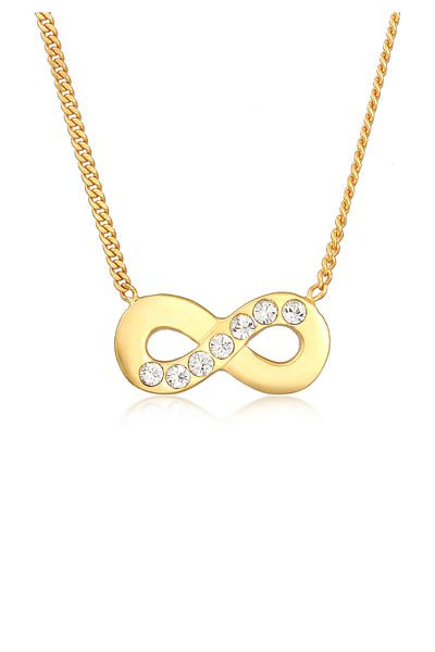 ELLI Necklace Ladies Infinity Pendant Symbol With Crystals In 925 Sterling Silver