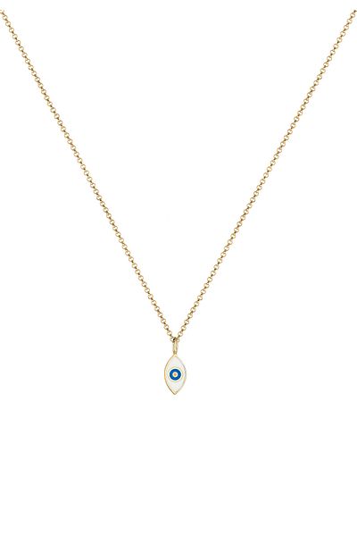 ELLI Necklace Ladies Pea Necklace Evil Eye Symbol Enamel 925 Silver