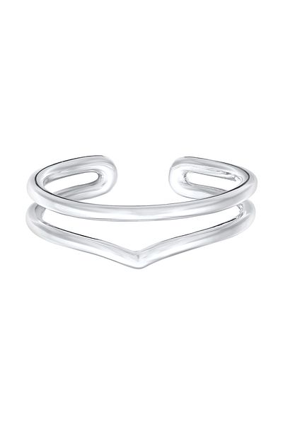 ELLI Dámský prsten Wrap Open V Shape Geo ze stříbra 925