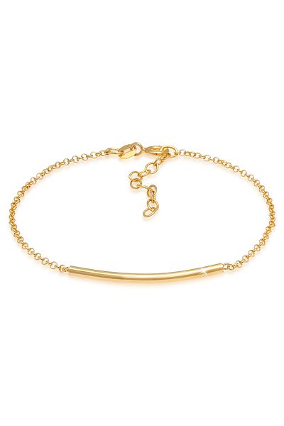 ELLI Bracelet Ladies Pea Chain Geo Look Minimal Basic In 925 Sterling Silver