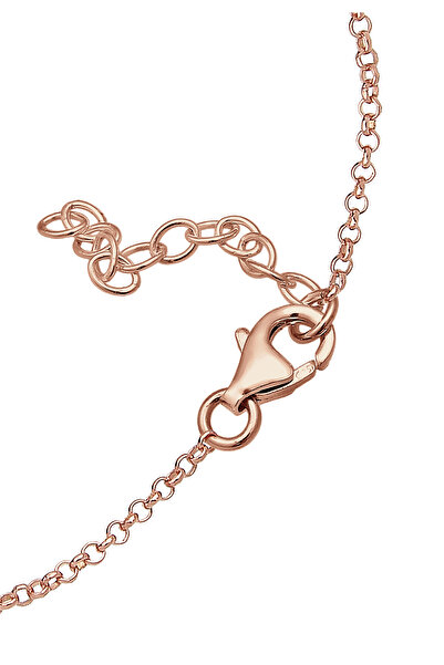 ELLI Dámský náramek s křížkem ve stříbrném 925, pozlacený růžovým zlatem