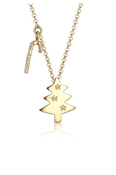 ELLI Necklace Women Fir Tree Pendant Playful In 925 Sterling Silver