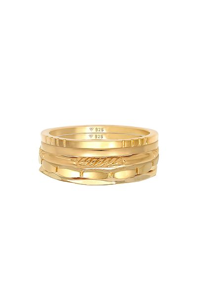 ELLI Ring Ladies Stacking Ring Band Set Of 5 In 925 Sterling Silver