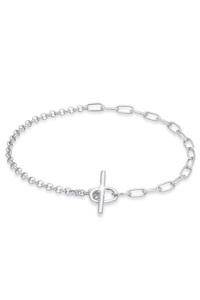 ELLI Bratara Dama Mix Figaro Basic Bar Inchidere Din Argint 925