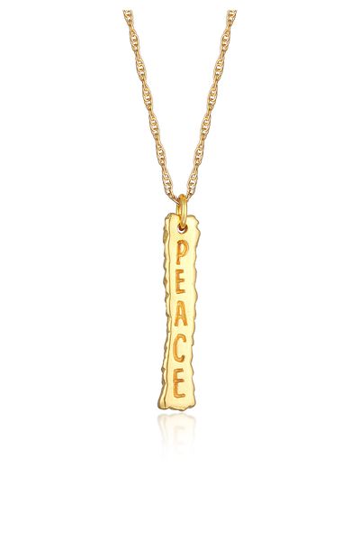 KUZZOI Pánský přívěsek Peace Bar 925 Silver Sterling