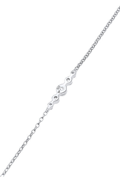 ELLI Dámský klasický třpytivý nastavitelný náramek se zirkony ze sterlingového stříbra 925