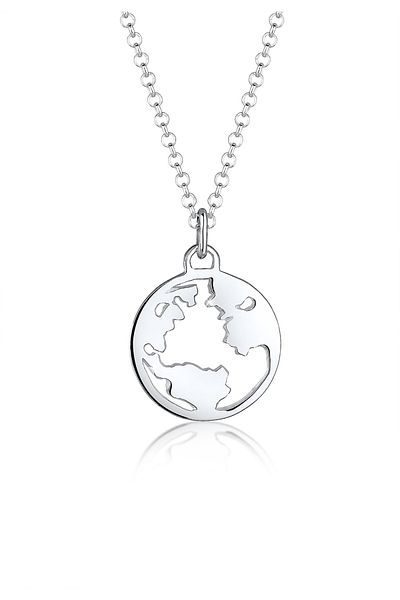 ELLI Náhrdelník Globe Travel Wanderlust Trend 925 Sterling Silver